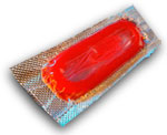 preservativo con involucro rettangolare