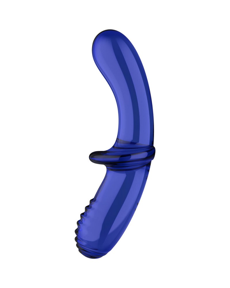 SATISFYER - DILDO DOPPIO CRISTALLO BLU AZUL
