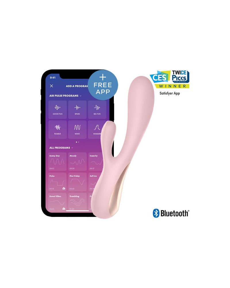 SATISFYER - MONO FLEX ROSA CON APP ROSA TALLA 1