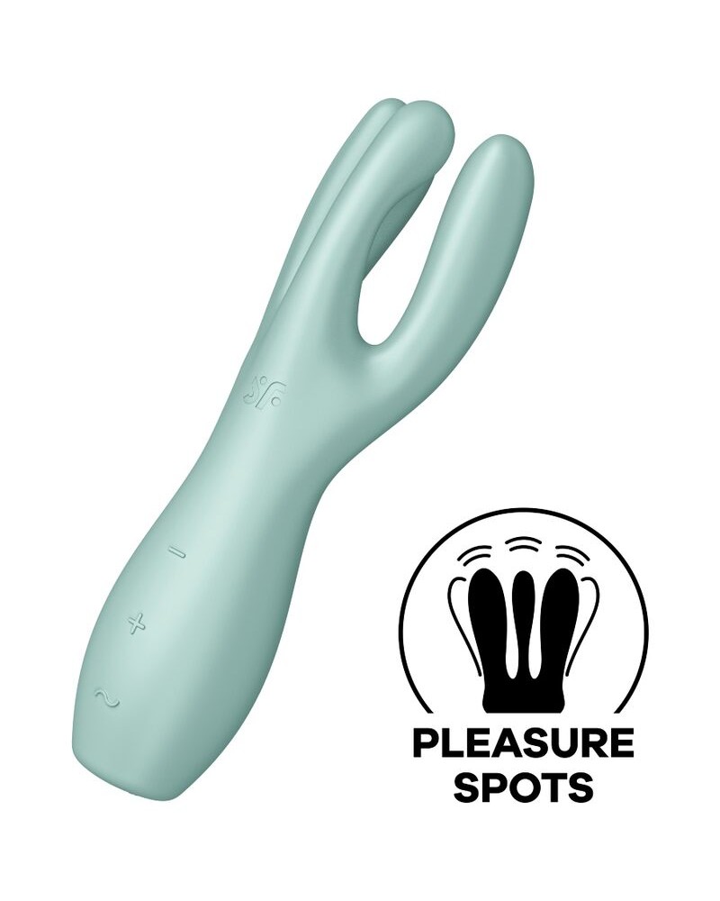 SATISFYER - VIBRATORE THREESOME 3 MENTA VERDE