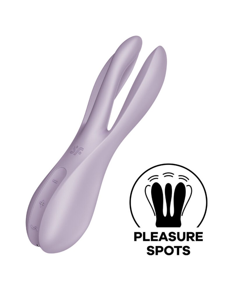 SATISFYER - VIBRATORE THREESOME 2 VIOLA LILA
