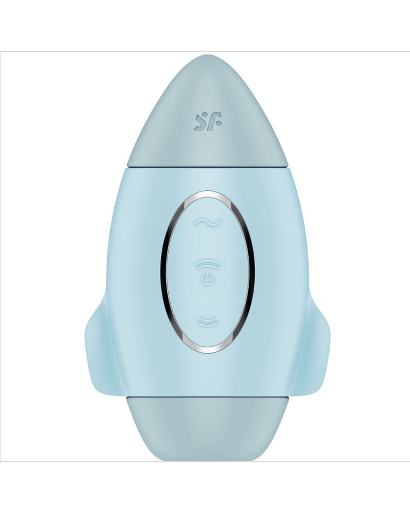 SATISFYER - MISSION CONTROL VIBRATORE PICCOLO BLU A DOPPIO IMPULSO AZUL