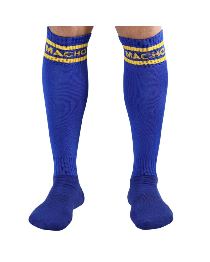 MACHO - CALZINO LUNGO TAGLIA UNICA BLU AZUL ONE SIZE