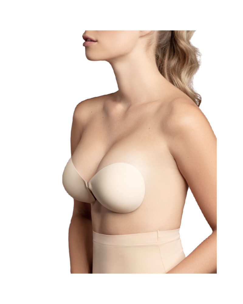 BYE-BRA - REGGISENO INVISIBLE BEIGE COPPA D NATURAL SIZE A