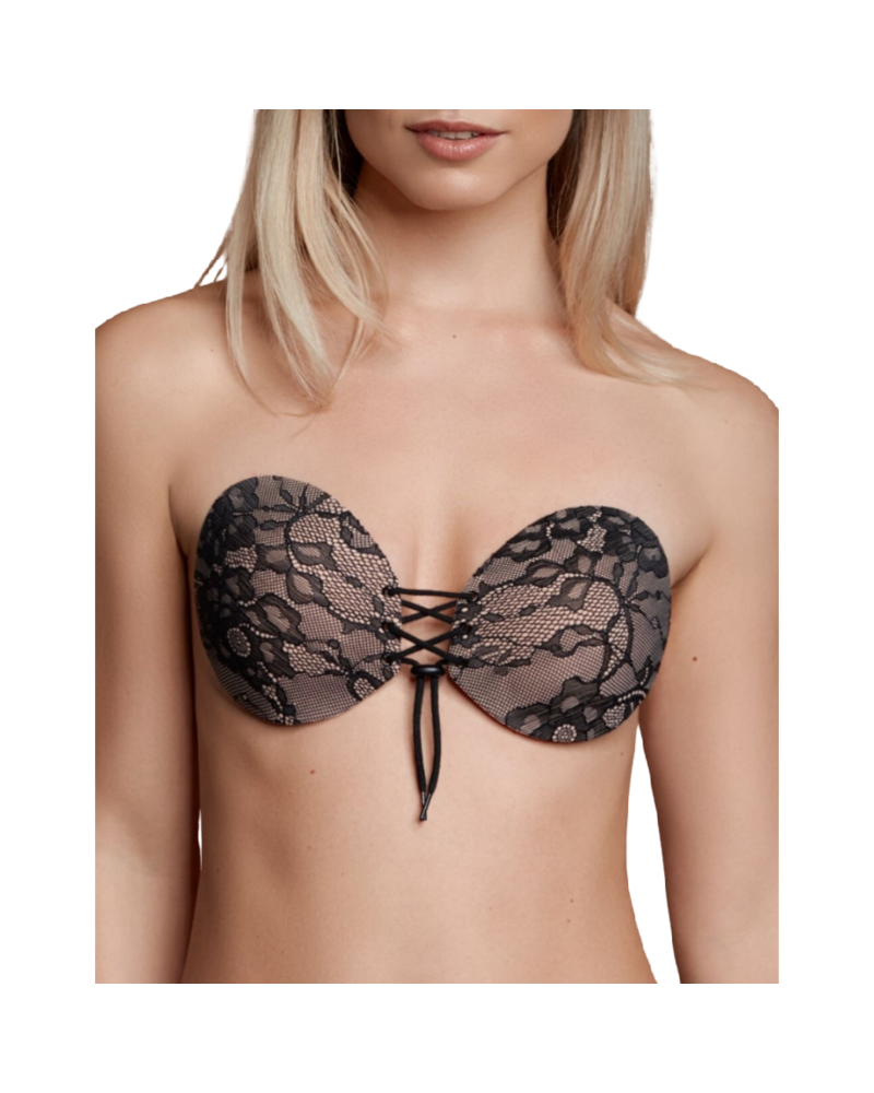 BYE-BRA - REGGISENO ADESIVO INTRECCIATO E RICAMATO COPPA E SIZE B
