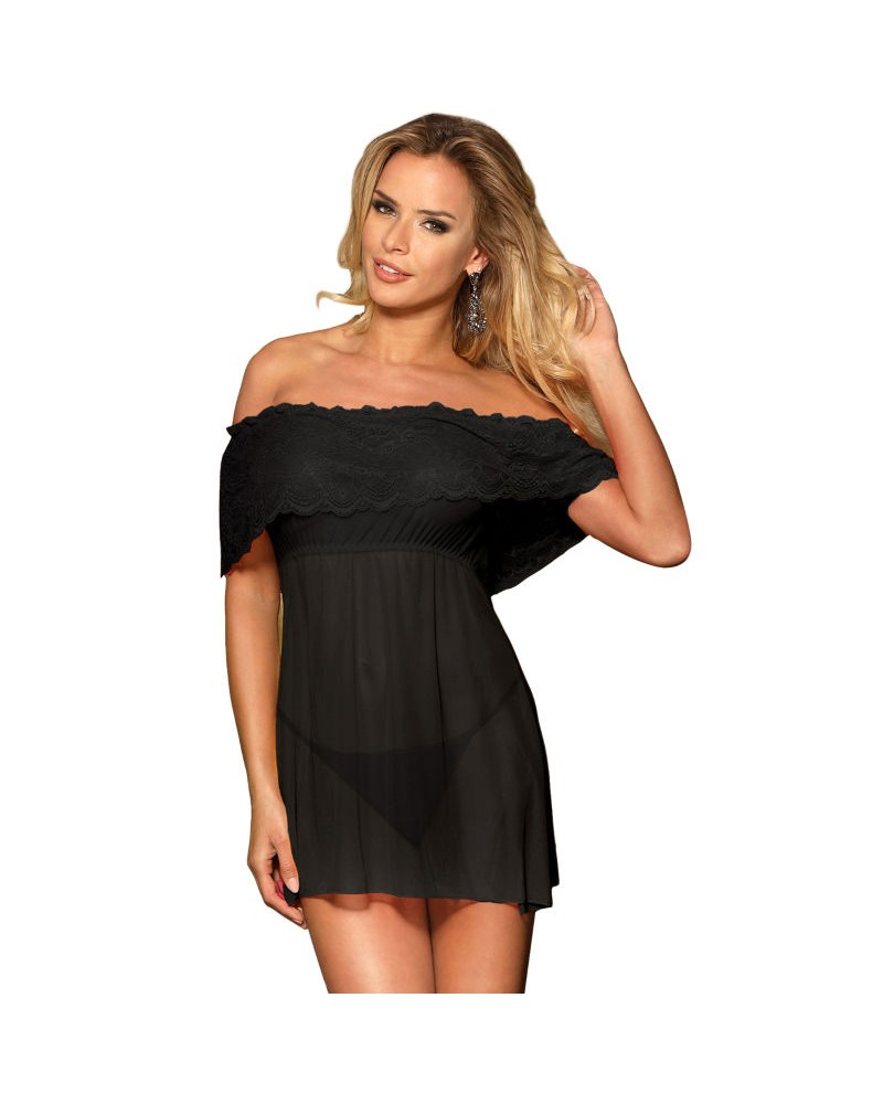 SUBBLIME - DRESSES ABITO CORTO + PERIZOMA NERO L / XL S/M