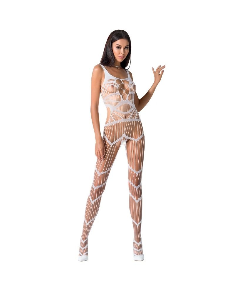 PASSION - WOMAN BS058 BODYSTOCKING BIANCO TAGLIA UNICA BLANCO ONE SIZE