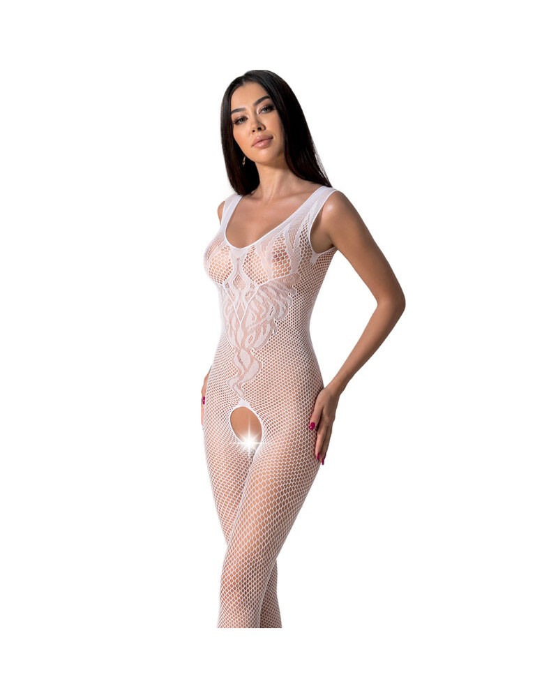PASSION - BS098 BODYSTOCKING BIANCO TAGLIA UNICA BLANCO TALLA 1