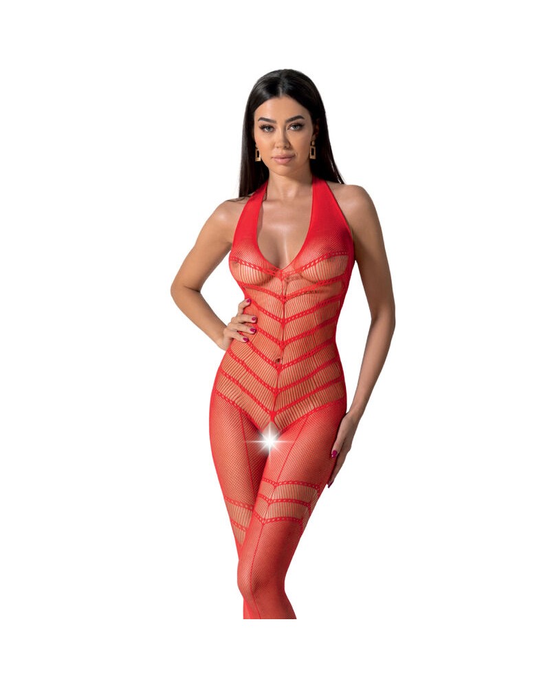 PASSION - BODYSTOCKING BIANCO BS100 TAGLIA UNICA ROJO TALLA 1