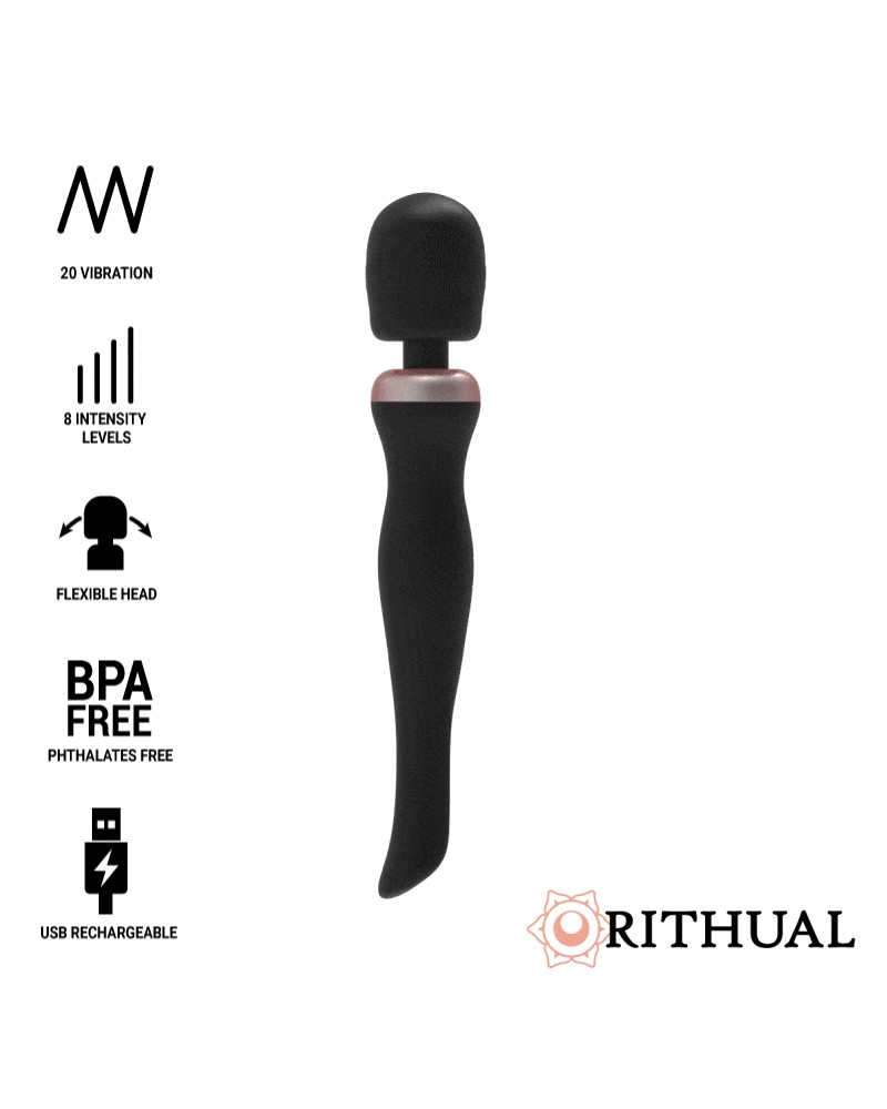 RITHUAL - POTENTE BACCHETTA E AKASHA RICARICABILE 2.0 NERA NEGRO TALLA 1