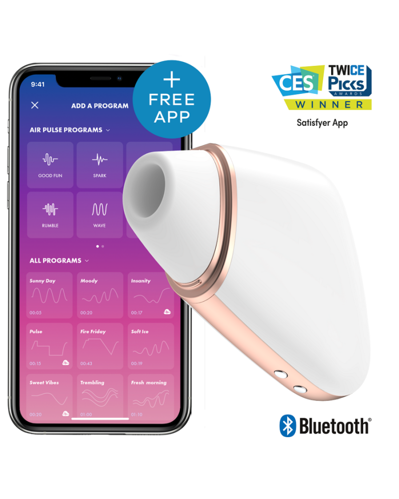 SATISFYER - STIMOLATORE E VIBRATORE TRIANGOLO LOVE BIANCO BLANCO TALLA 1