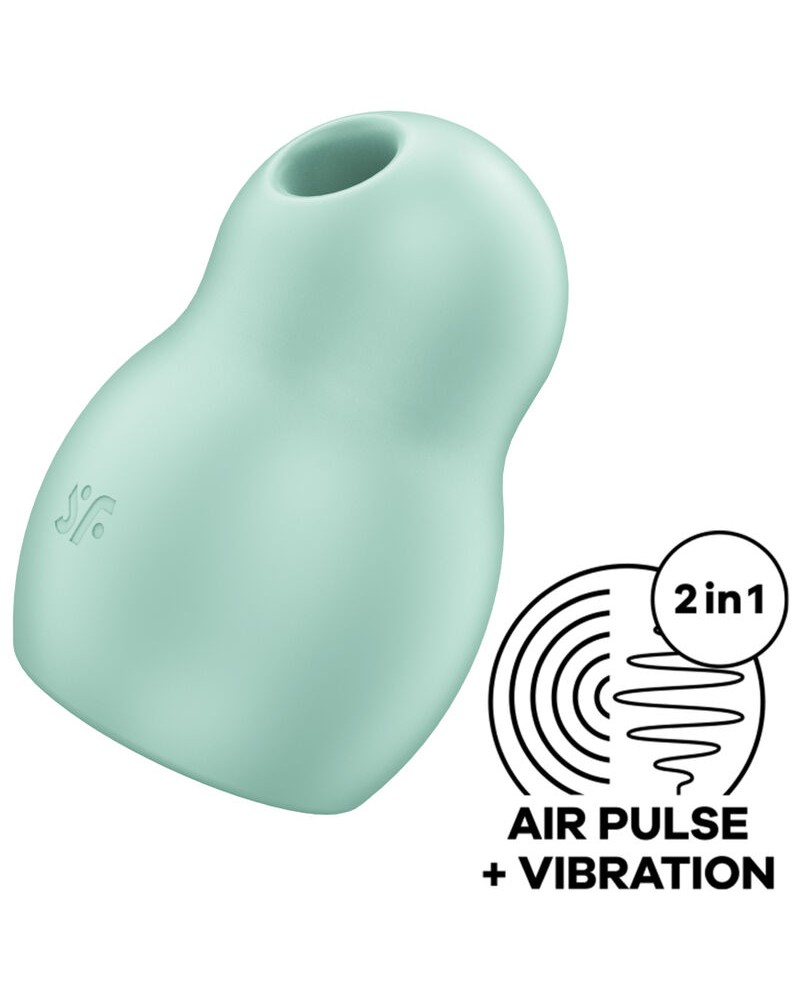 SATISFYER - PRO TO GO 1 DOPPIO STIMOLATORE E VIBRATORE BLU VERDE