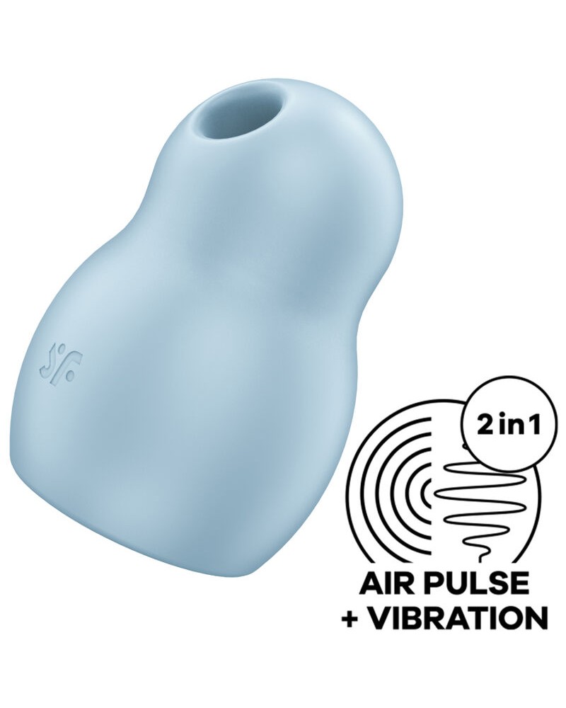 SATISFYER - PRO TO GO 1 DOPPIO STIMOLATORE E VIBRATORE BLU AZUL