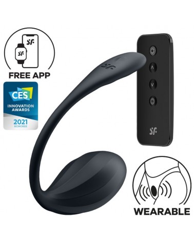 SATISFYER - RIBBED PETAL STIMOLATORE PUNTO G TELECOMANDO NERO APP GRATUITA