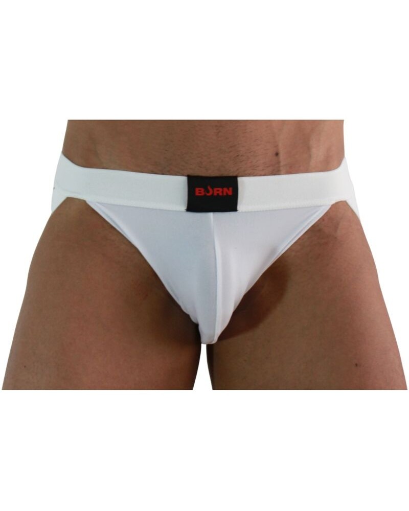 BURN - 007 JOCK LYCRA BIANCO S M