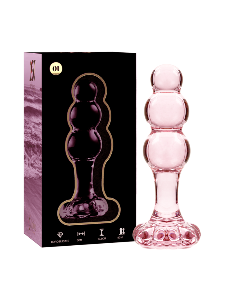 NEBULA SERIES BY IBIZA - MODELLO 1 TAPPO VETRO BOROSILICATO TRASPARENTE 10.5 CM -O- 3 CM ROSA TALLA 1