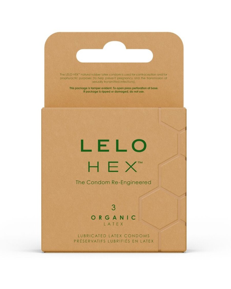 LELO - PRESERVATIVI ORGANICI HEX CONFEZIONE DA 3 UNITÀ