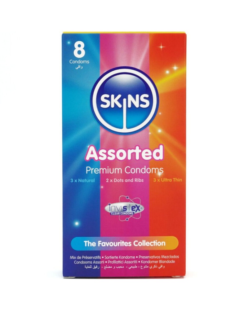 SKINS - CONFEZIONE ASSORTITA DI 8 PRESERVATIVI PREMIUM