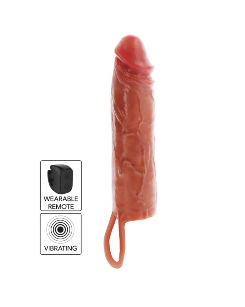 GET REAL - GUAINA VIBRANTE PER PENE IN SILICONE PER PELLE IDRATATA CARAMELLO 20 CM