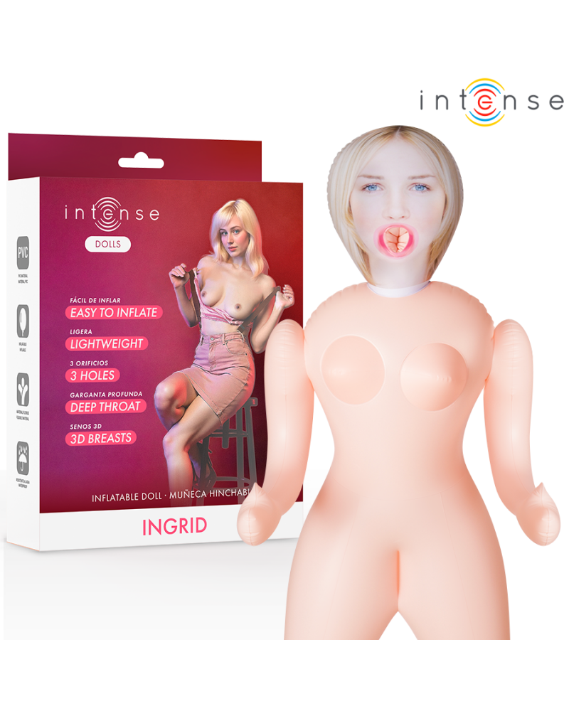 INTENSE DOLLS - BAMBOLA GONFIABILE INGRID CON TRE ORIFIZI