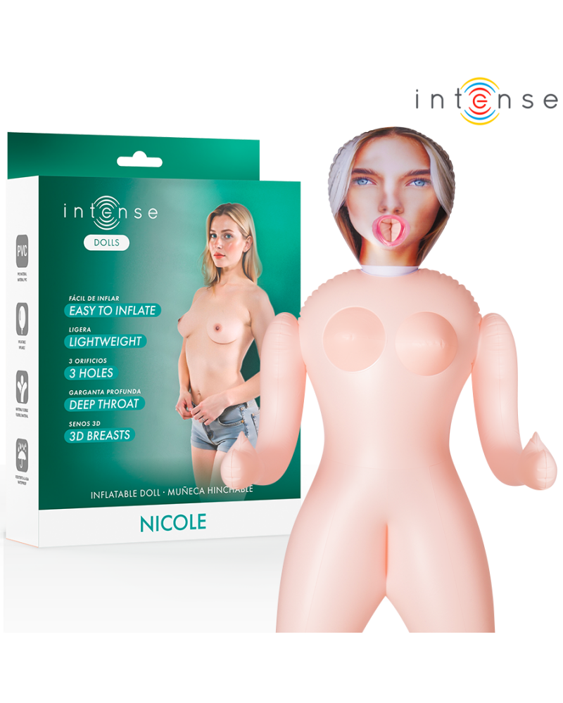 INTENSE DOLLS - NICOLE BAMBOLA GONFIABILE CON TRE ORIFIZI