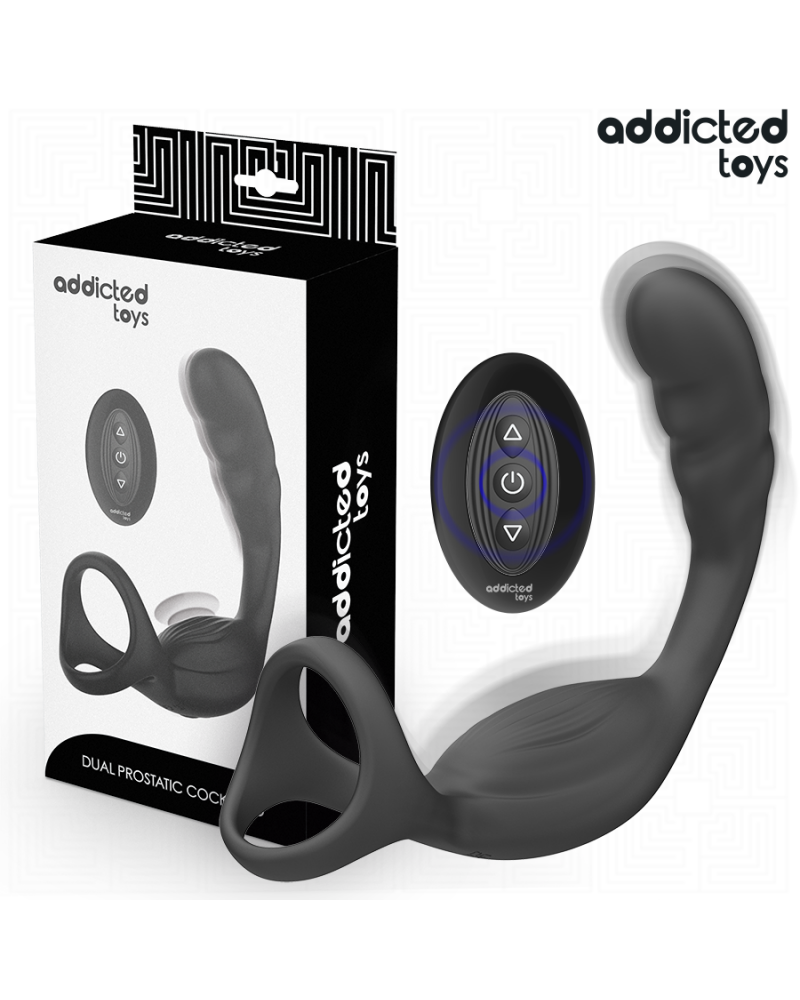 ADDICTED TOYS - ANELLO PER IL PENE PROSTATICO DOPPIO CON TELECOMANDO