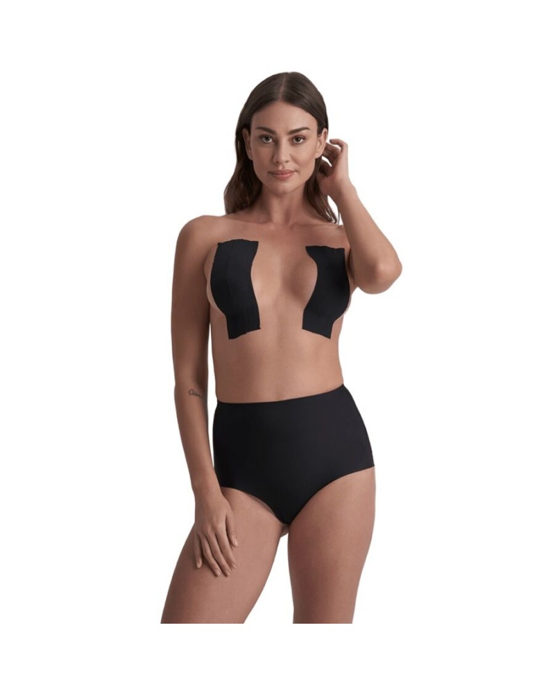 BYE-BRA - BODY TAPE DOUBLE SIDED CINTA DE DOBLE CARA BEIGE TALLA ÚNICA 5 x 500 CM NEGRO TALLA 1