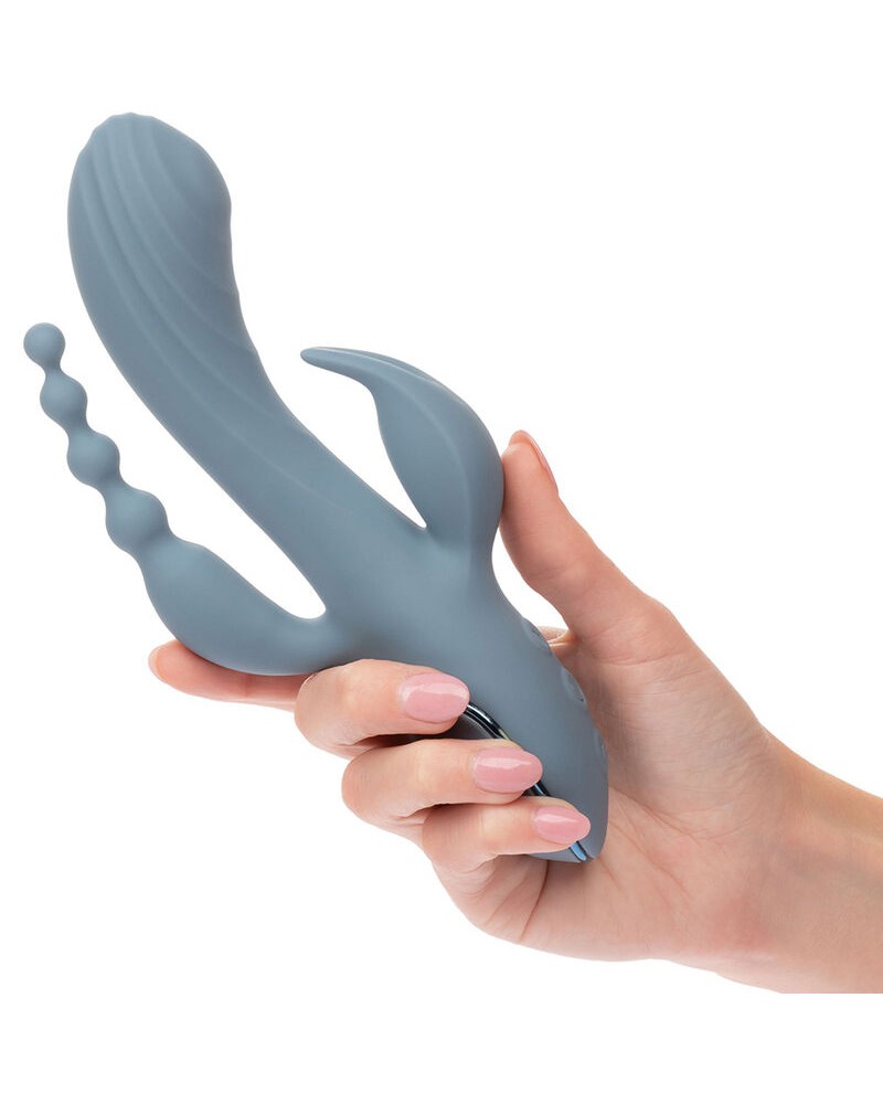 CALEXOTICS - VIBRATORE TRIPLE ECSTASY GRIGIO