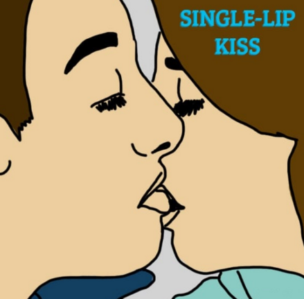 bacio labbro contro labbro