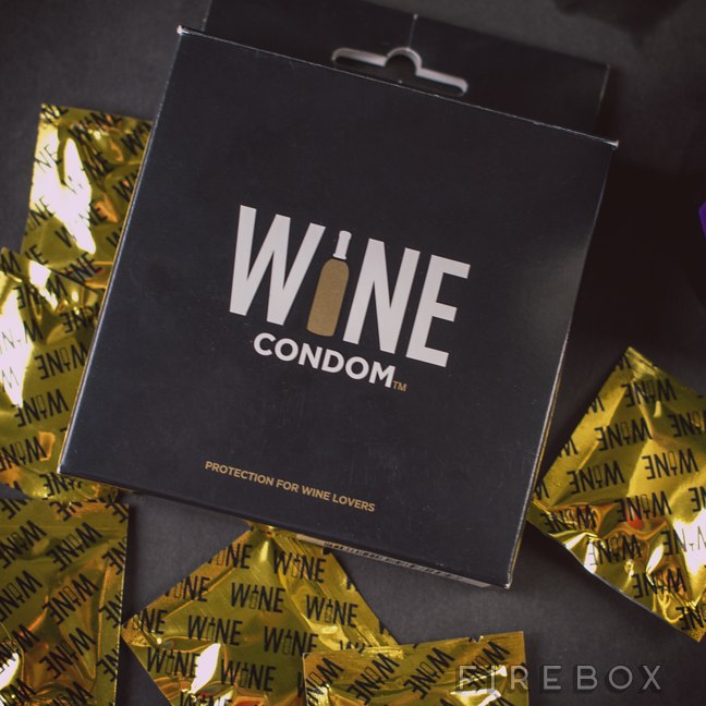 wine condoms box