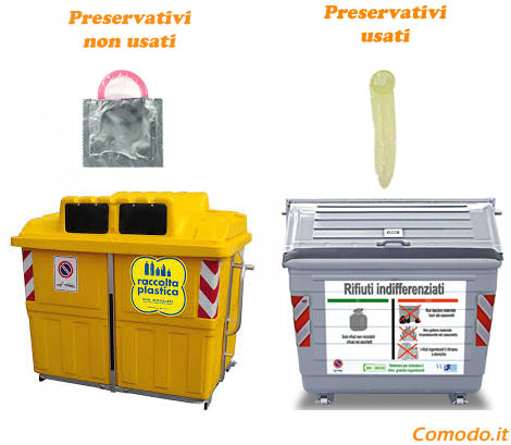 bidoni dove gettare i condom