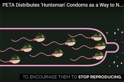 preservativi in omaggio ai cacciatori